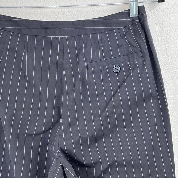 Charter Club High Rise Straight Black White Pinstripe Dress Pants Slacks NWT 6 - Picture 9 of 14